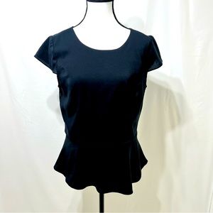 Express Black Peplum Blouse Size Medium W419599